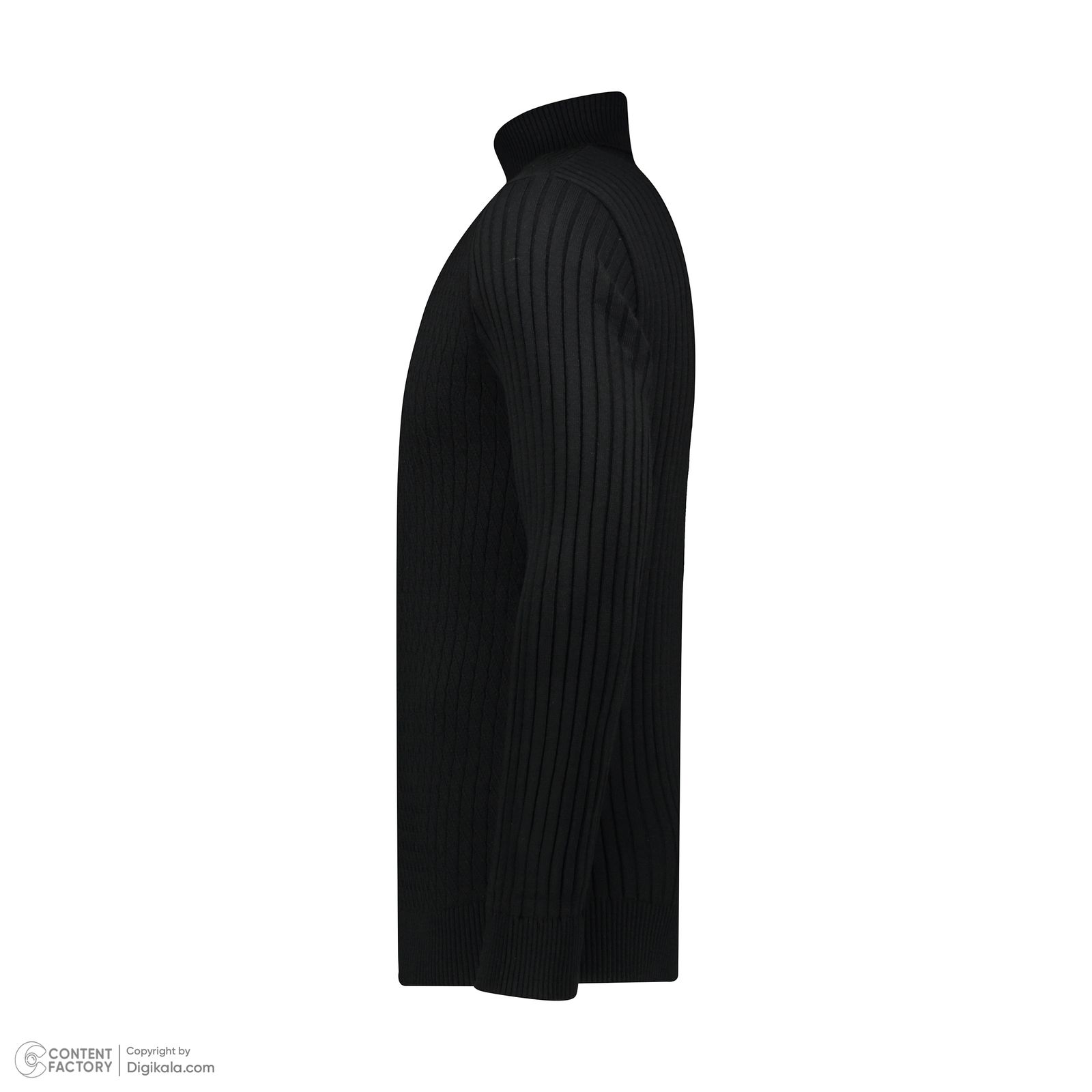 پلیور یقه اسکی مردانه تریکو پاییزان مدل PE800 رنگ مشکی -  - 4