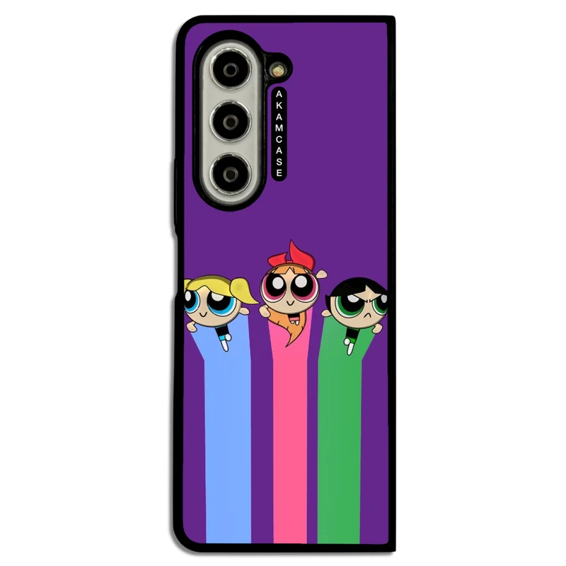 کاور آکام مدل AMCWSGZFOLD5-POWERPUFF GIRLS13 مناسب برای گوشی موبایل سامسونگ Galaxy Z Fold 5