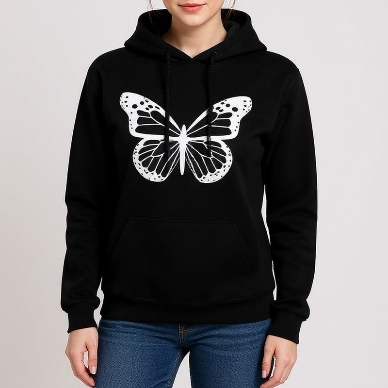 هودی زنانه مدل پروانه E58