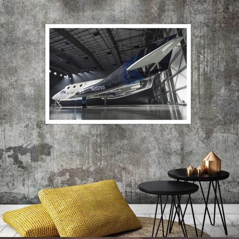 تابلو بکلیت طرح فضاپیما Virgin Galactic مدل قاب شاسی W-s8326