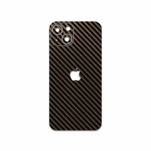 MAHOOT Glossy-Brown-Fiber Cover Sticker for Apple iPhone 13