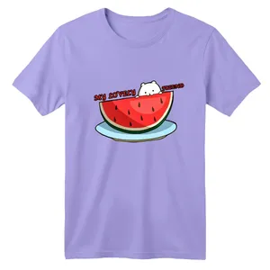 تی شرت آستین کوتاه بچگانه مدل هندوانه یلدایی کد 7 رنگ یاسی