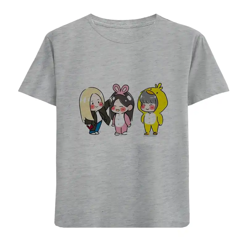 تی شرت آستین کوتاه بچگانه مدل دختران D195