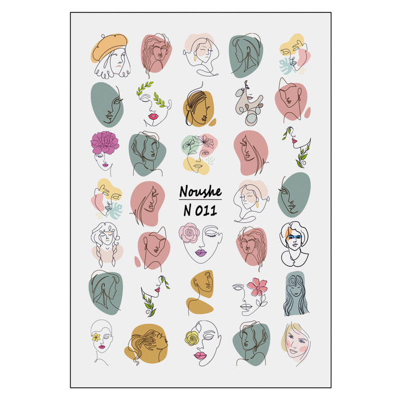 برچسب لنز ناخن مدل بهار کد N11-17-18-60 مجموعه 4 عددی