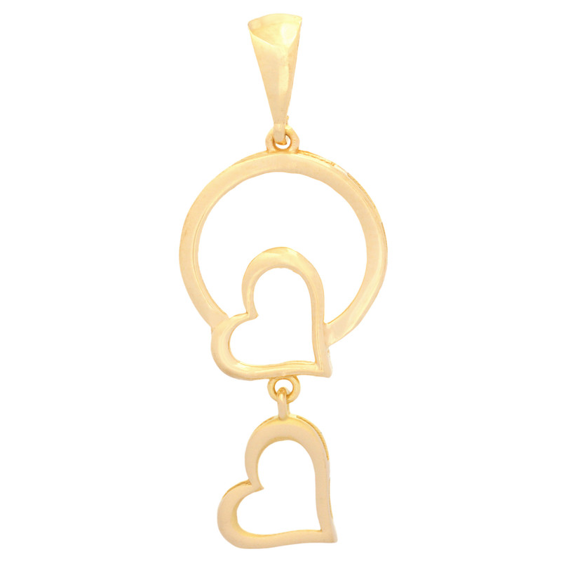 آویز گردنبند طلا 18 عیار زنانه طلای مستجابی مدل قلب کد 05