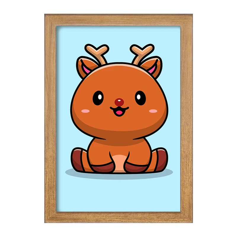 تابلو خندالو مدل حیوانات بامزه گوزن کد 29633