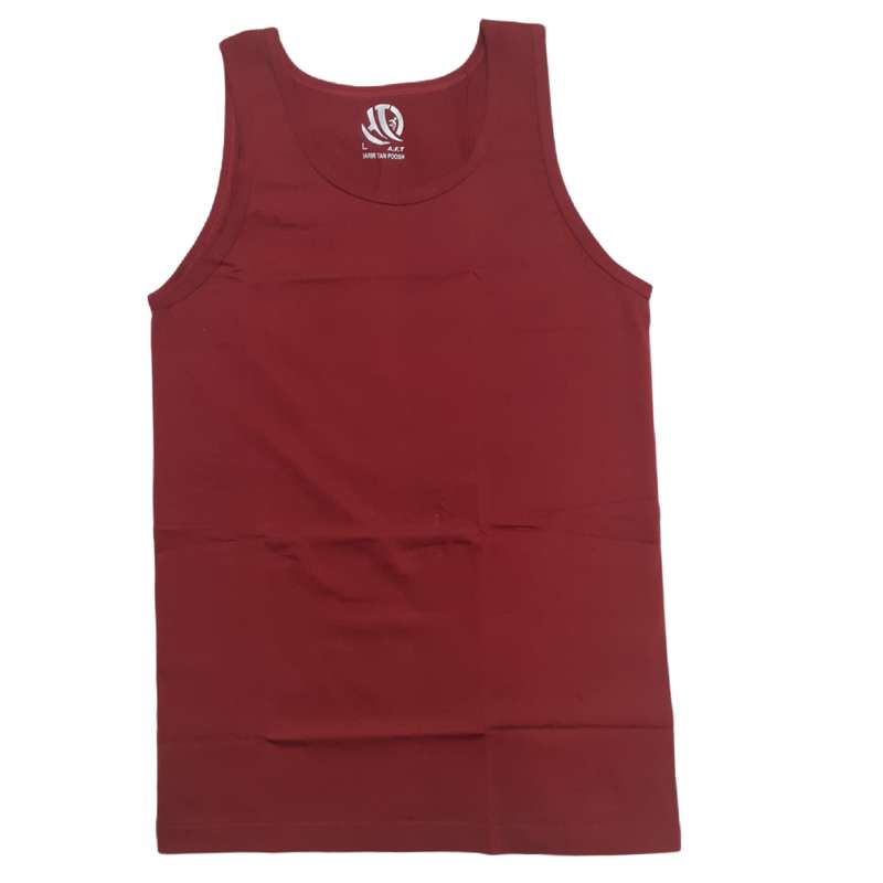 زیرپوش رکابی مردانه مدل حریر رنگ زرشکی