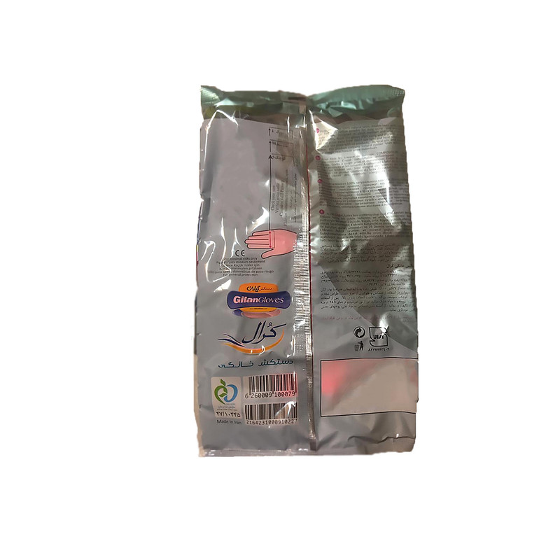 دستکش آشپزخانه دستکش گیلان مدل کرال ساق متوسط  بسته 6 عددی