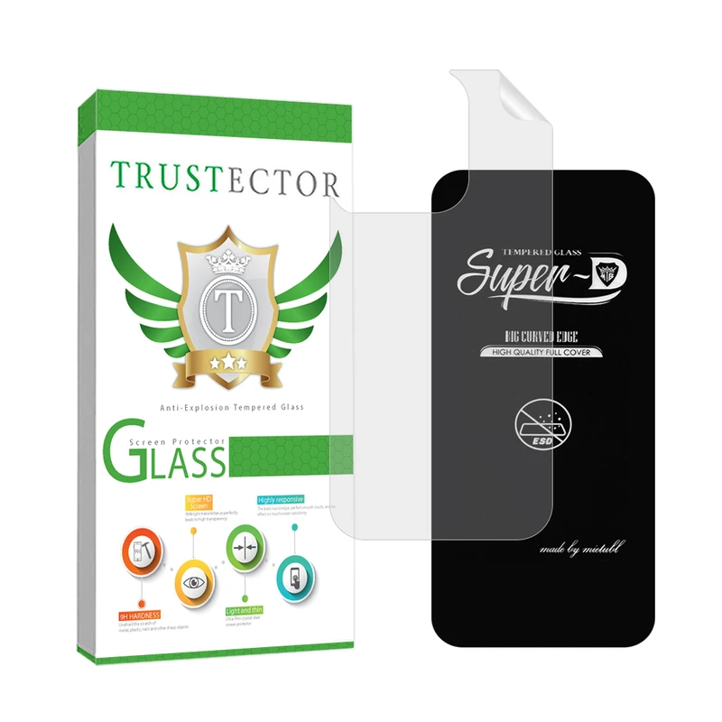 محافظ صفحه نمایش تراستکتور مدل SUPNABKTR مناسب برای گوشی موبایل اپل iPhone 15 Pro Max به همراه محافظ پشت گوشی هیدروژل   