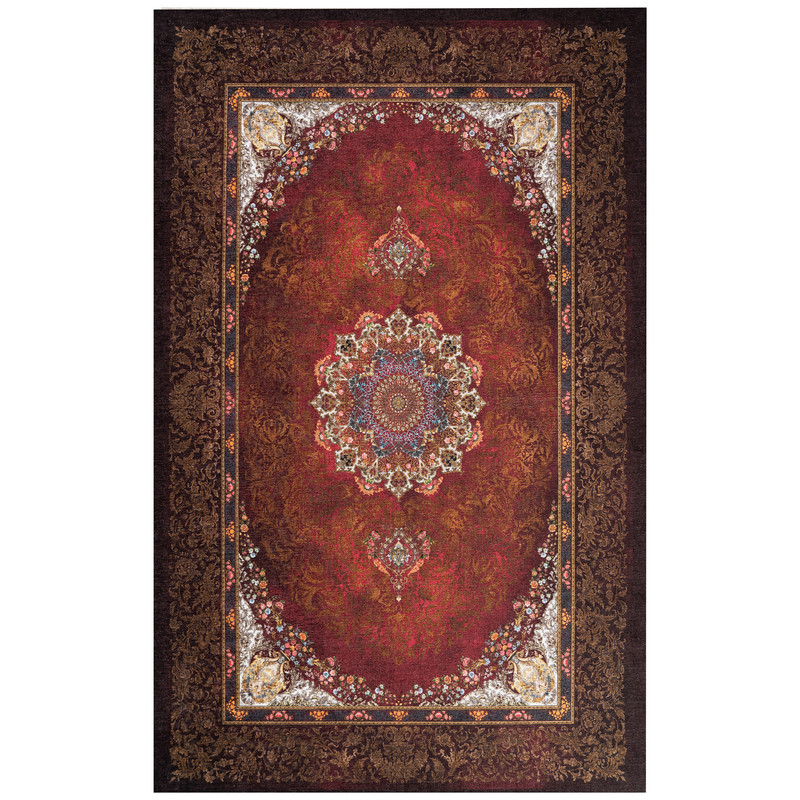 روفرشی سارای مدل کشدار نانو ابریشم کد 715 زمینه قرمز