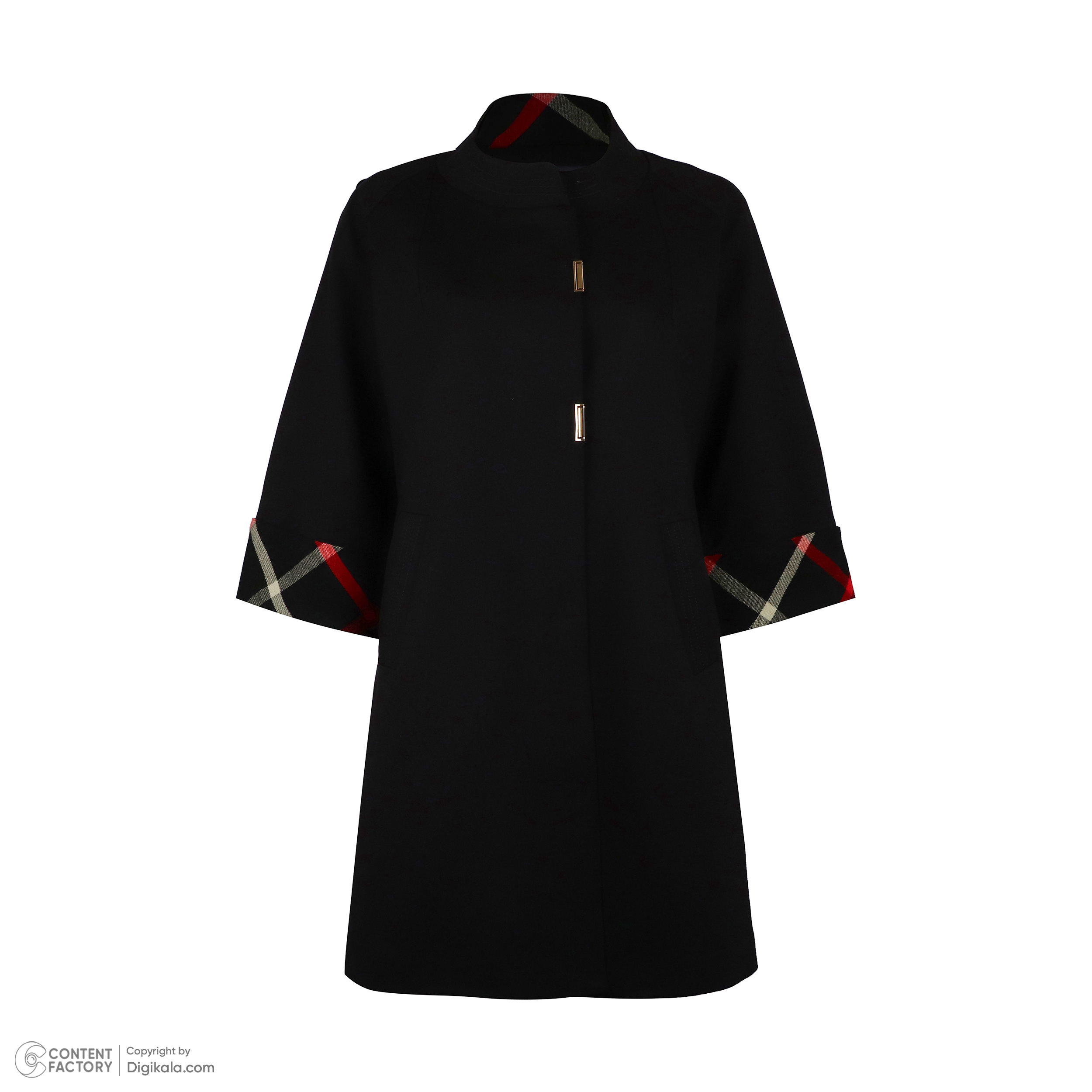 پالتو زنانه مدل آستین چهارخانه کد MP-5