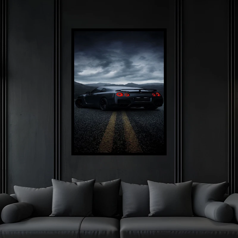 تابلو بکلیت طرح مدرن خودرو و ماشین مسابقه مدل B-bu6731 فریم مشکی