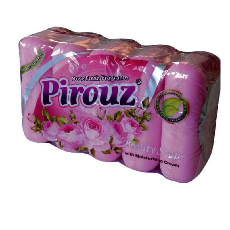 صابون شستشو پیروز مدل jasmine flower وزن 375 گرم بسته 5 عددی