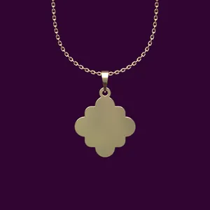 گردنبند طلا 18 عیار زنانه مدوپد مدل شکل هندسی کد P2-1-1236