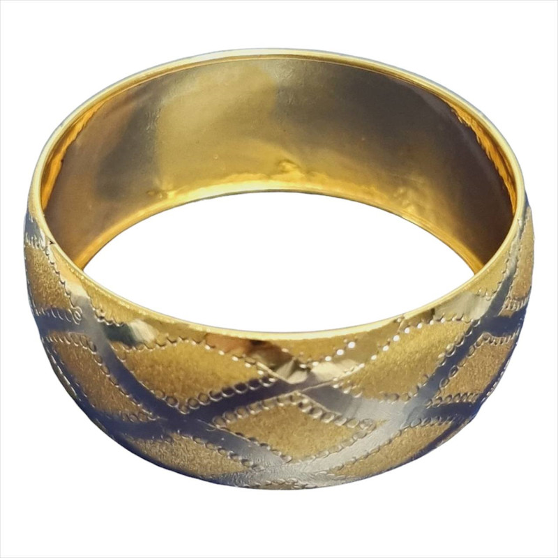 النگو طلا 18 عیار زنانه گالری یارطلا مدل تکپوش پهن ماری کد AL70-G-2