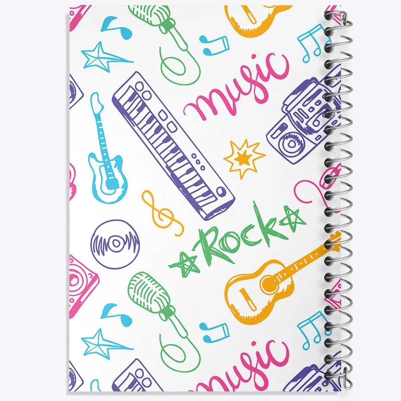 دفتر مشق 100 برگ خندالو طرح موزیک کد N288