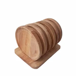 زیر لیوانی مدل چوبی کد 02 مجموعه 6 عددی