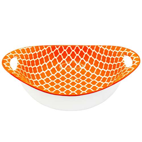 ظرف سرو دنی هوم مدل قایقی سرامیکی کد 005