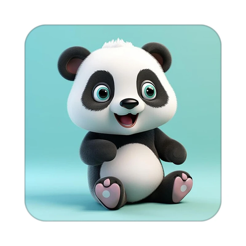 زیر لیوانی کاکتی طرح حیوانات کارتونی مدل mp27211