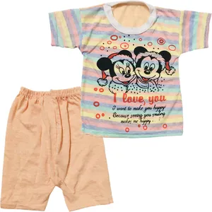 ست تی شرت و شلوارک دخترانه طرح Minnie Mouse مدل A32 کد 183