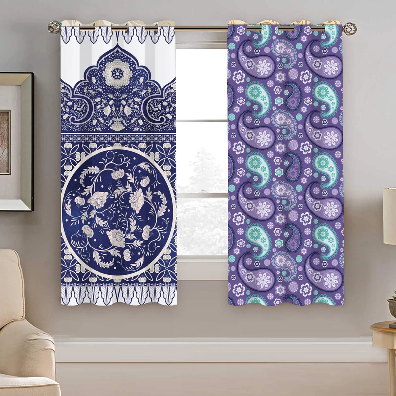 پرده نیروانا طرح سنتی مدل مخمل کد 4243 سایز 140×200 سانتی متر