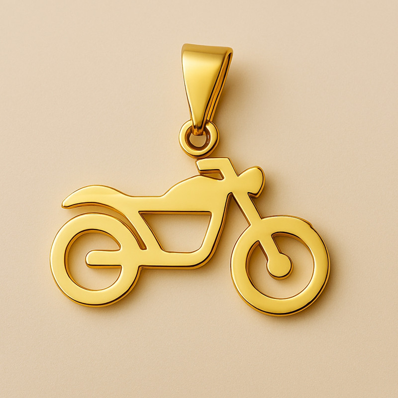 آویز گردنبند طلا 18 عیار مردانه سمازرین طرح موتور