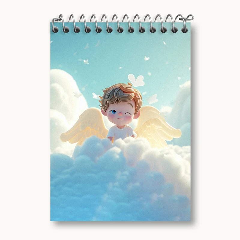 دفتر یادداشت 50 برگ خندالو طرح فرشته کوچولو کد N2236