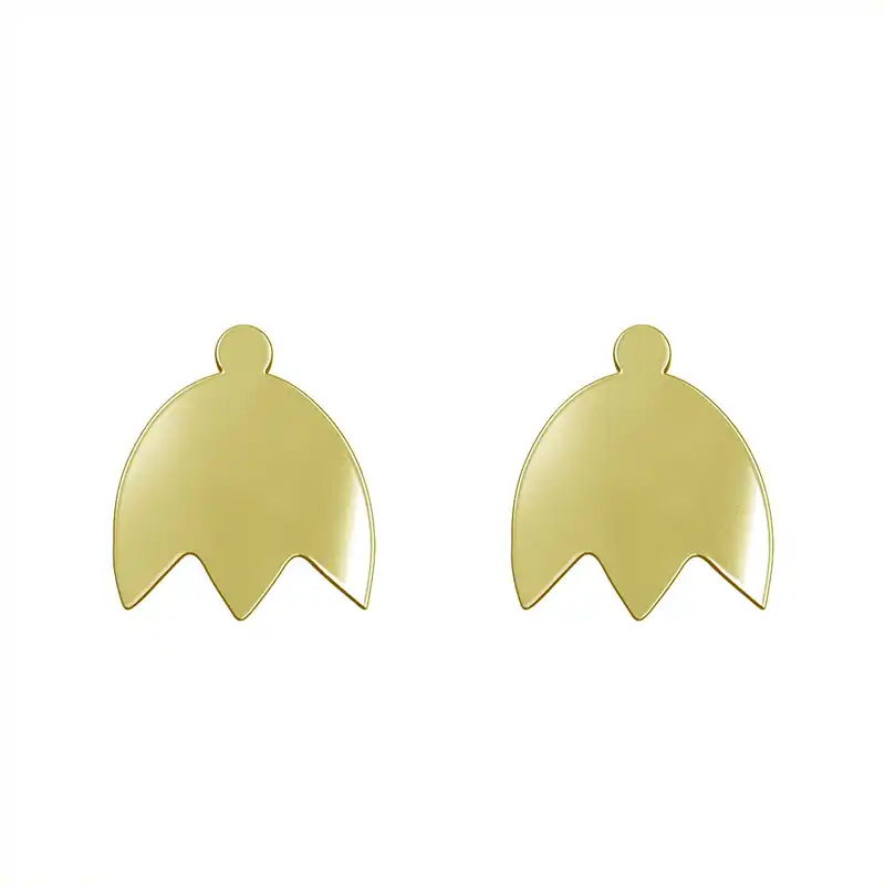 گوشواره طلا 18 عیار زنانه مدوپد مدل هندسی کد GA1-15112