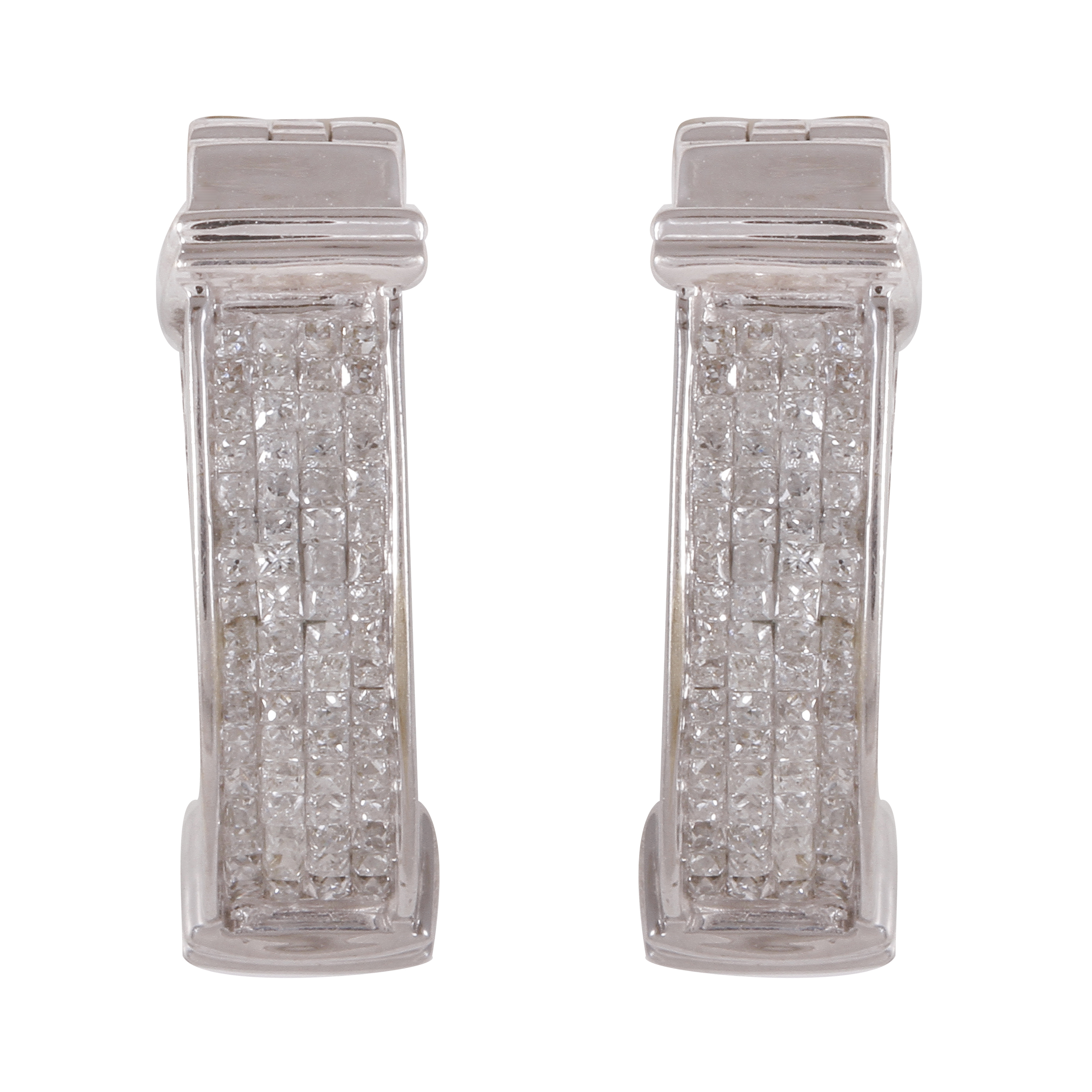 گوشواره طلا 18 عیار زنانه جواهری گاندی مدل A3374