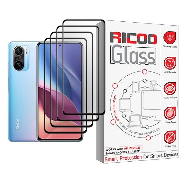 محافظ صفحه نمایش ریکو مدل Ricoo Glass MIX004 مناسب برای گوشی موبایل شیائومی Redmi K40 Pro بسته چهار عددی