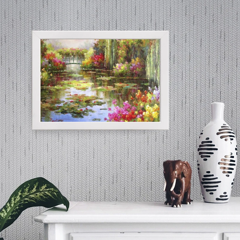 تابلو یاسین دکوراتیو مدل آبرنگ برکه و بهار کد ysw511