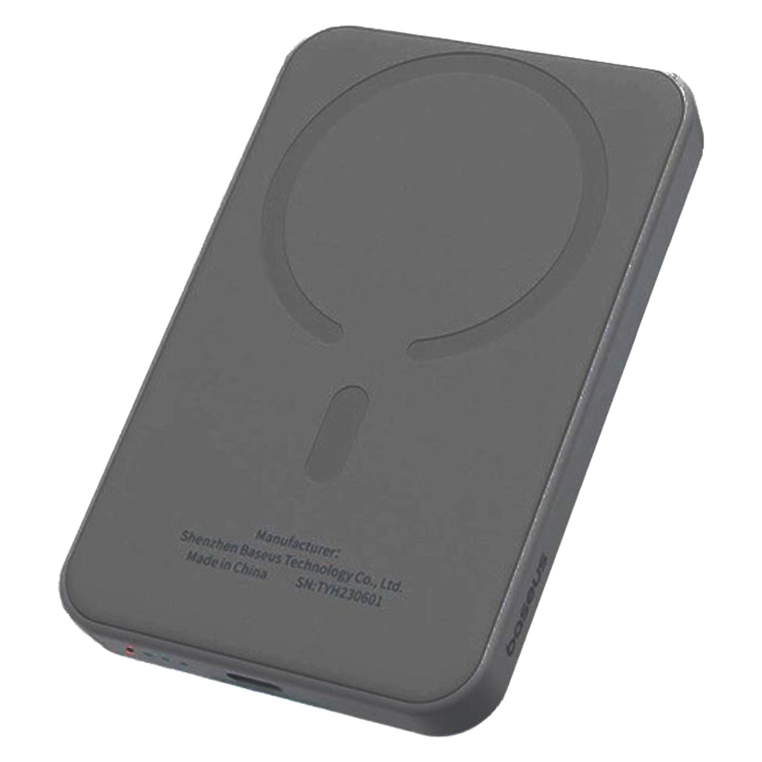 پاوربانک بیسوس مدل Magnetic Mini WIRELESS FAST PPCXM05 ظرفیت 5000 میلی آمپر ساعت