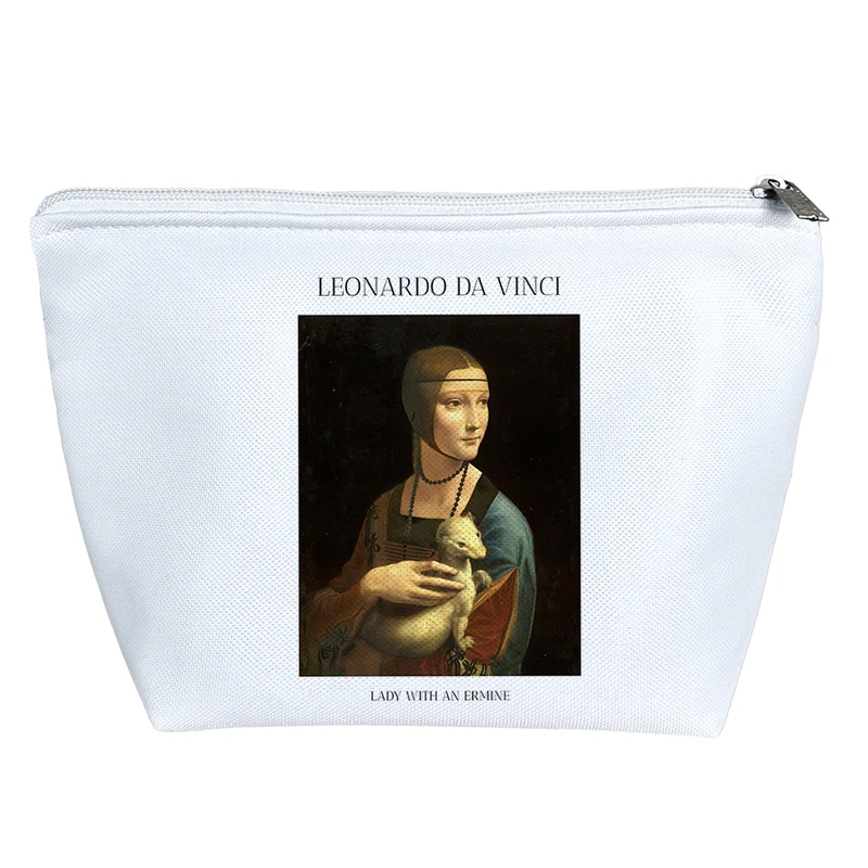 کیف لوازم آرایش دخترانه خندالو مدل بانویی با قاقم لئوناردو داوینچی کد H2037