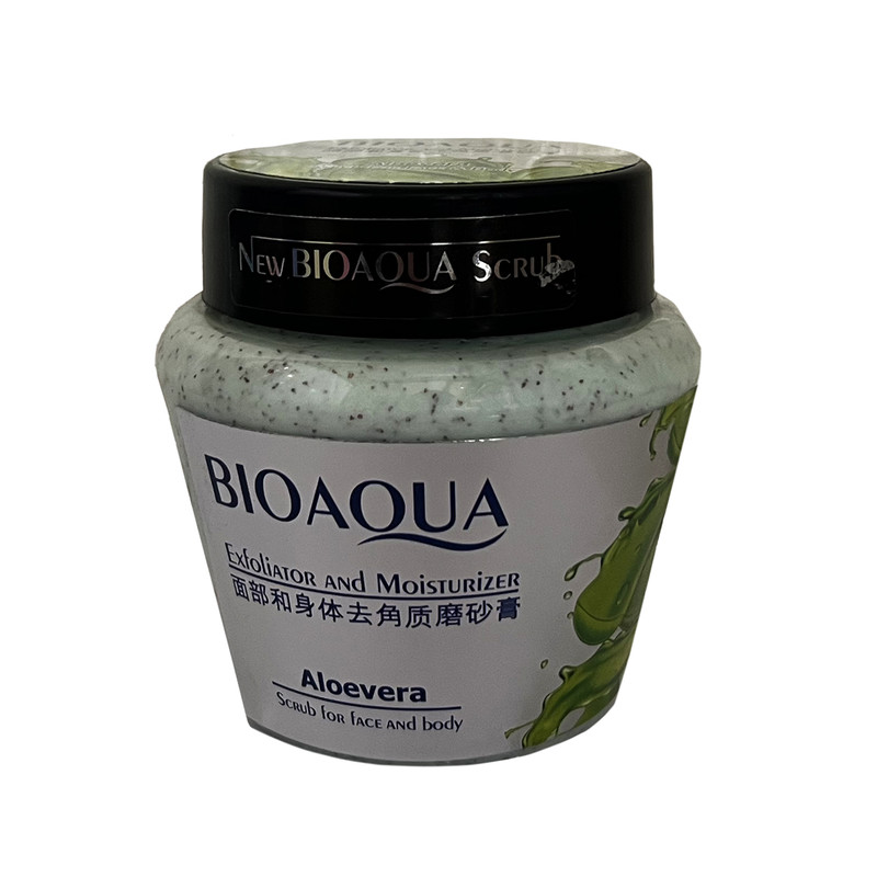 اسکراب لایه بردار پوست بایو آکوا مدل Aloevera حجم 400 میلی لیتر