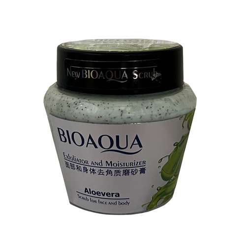 اسکراب لایه بردار پوست بایو آکوا مدل Aloevera حجم 400 میلی لیتر