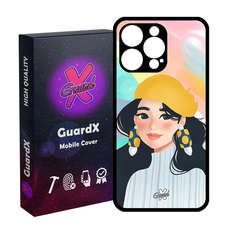 کاور گارد ایکس طرح دختر مدل قاب Glass10261 مناسب برای گوشی موبایل اپل iPhone 15 Pro Max