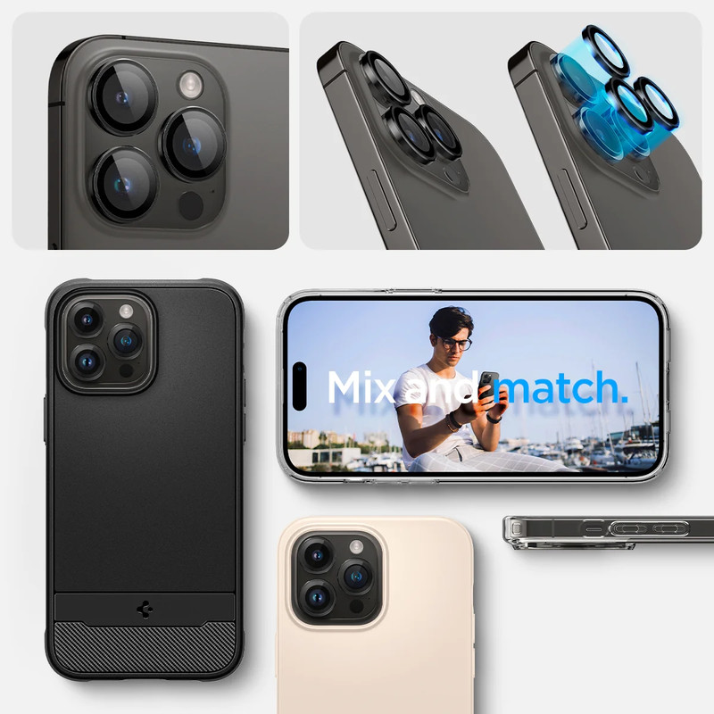 محافظ لنز دوربین بادیگارد مدل رینگی مناسب برای گوشی موبایل اپل iPhone 15 Pro / 15 Pro Max
