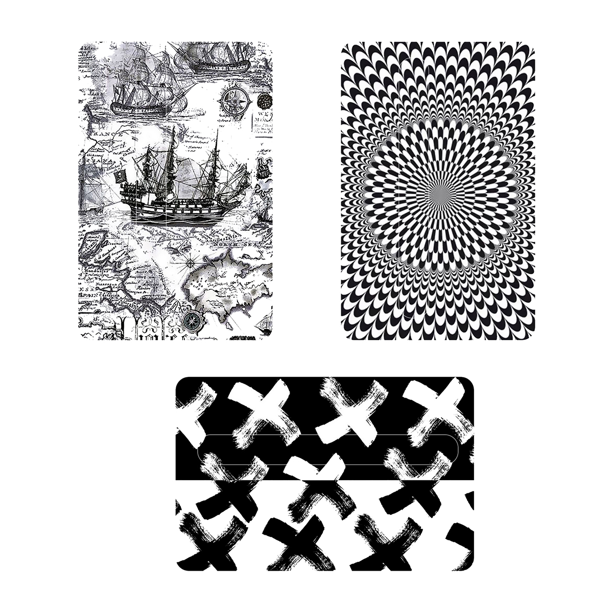 نقد و بررسی استیکر کارت پیکسل میکسل مدل سیاه و سفید مجموعه 3 عددی توسط خریداران