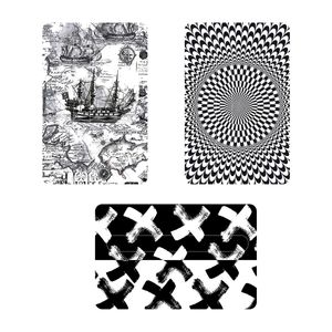 استیکر کارت پیکسل میکسل مدل سیاه و سفید مجموعه 3 عددی