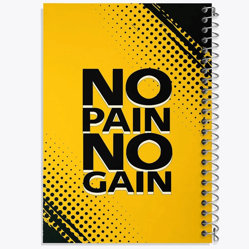دفتر مشق 50 برگ خندالو مدل No Pain No Gane  کد 10041