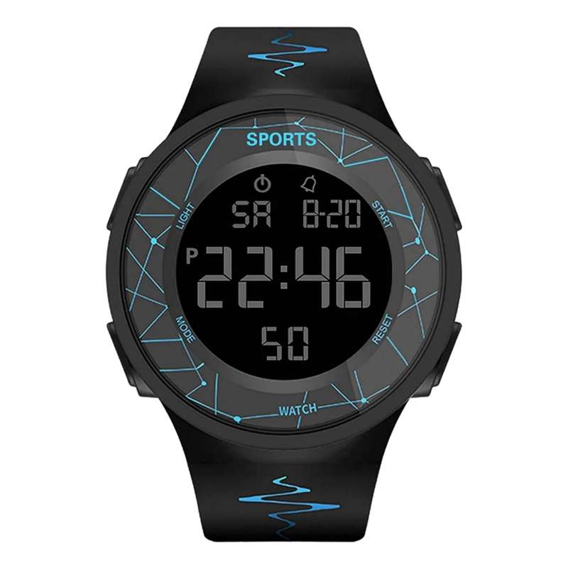 ساعت مچی دیجیتال مدل اسپرت کرنومتر دار بند سیلیکون کد 1 ساعت مچی دیجیتال مدل اسپرت کرنومتر دار بند سیلیکون کد 1