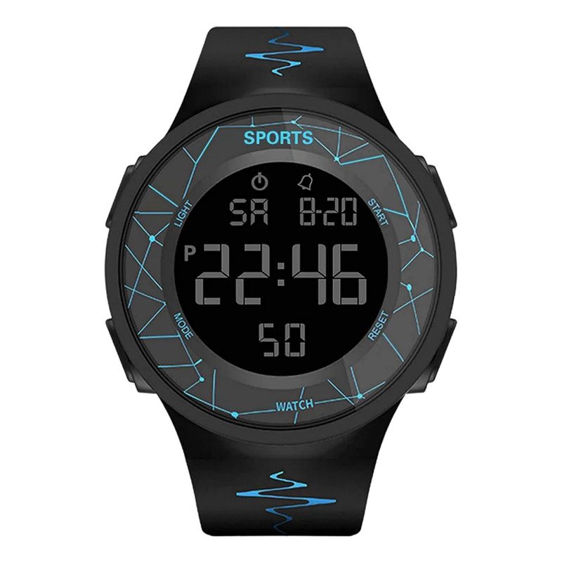 ساعت مچی دیجیتال مدل اسپرت کرنومتر دار بند سیلیکون کد 1 ساعت مچی دیجیتال مدل اسپرت کرنومتر دار بند سیلیکون کد 1