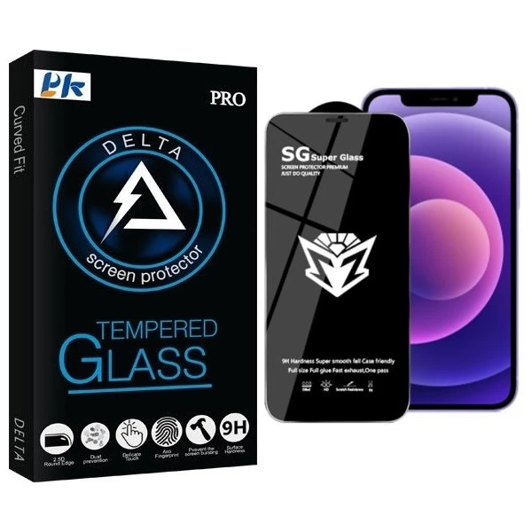 محافظ صفحه نمایش پي كي مدل Super Glass مناسب برای گوشی موبایل اپل Iphone 12