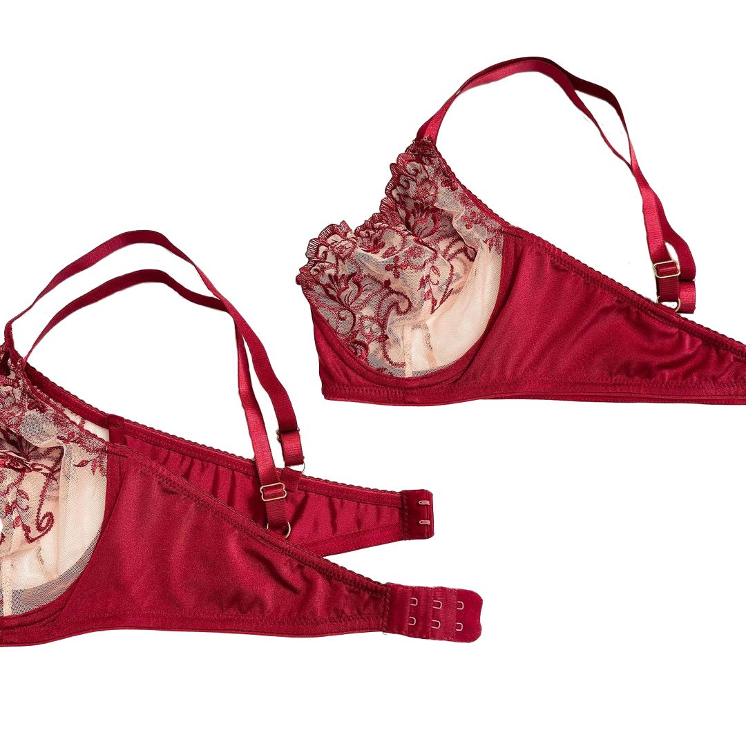 ست شورت و سوتین زنانه نوشه پوش مدل فنردار گلدوزی کد 75001 -  - 8