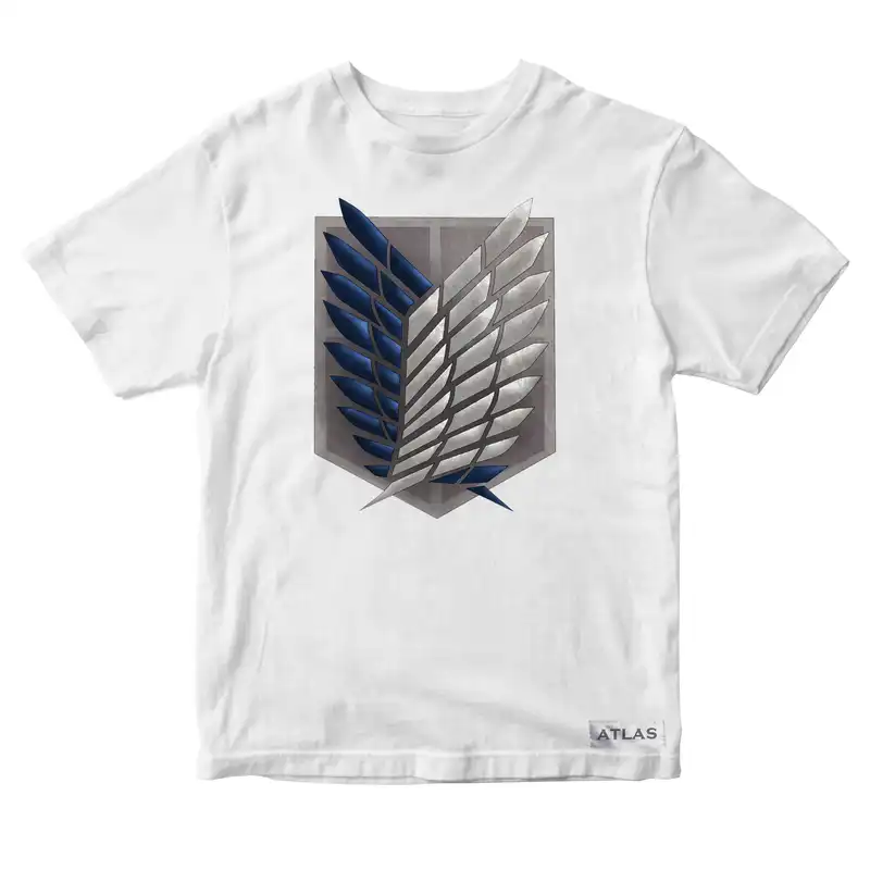 تی شرت آستین کوتاه پسرانه مدل ATTACK ON TITANS کد WK10 رنگ سفید