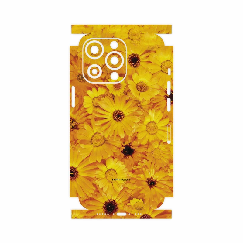 برچسب پوششی ماهوت مدل Yellow-Flower-FullSkin مناسب برای گوشی موبایل اپل iphone 13 Pro