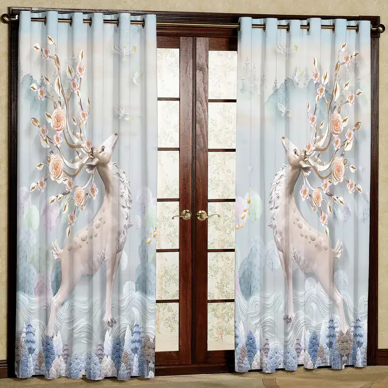 پرده مدل مخمل پانچی کد 2494T2 سایز 200x140 سانتی متر