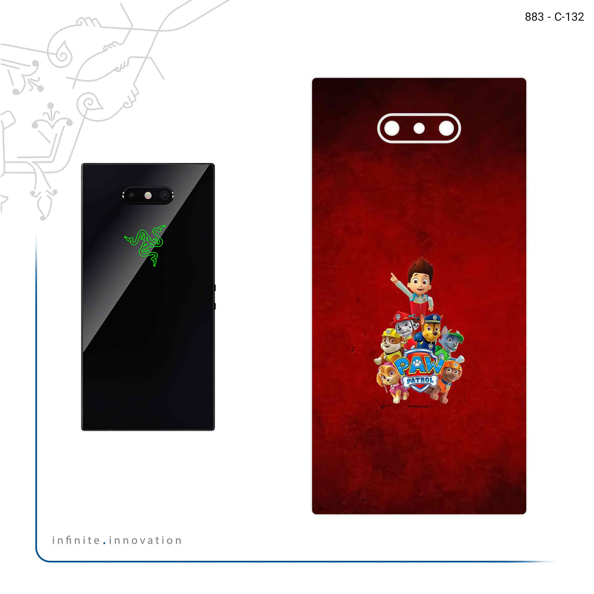 برچسب پوششی ماهوت مدل Paw Patrol مناسب برای گوشی موبایل ریزر Phone 2