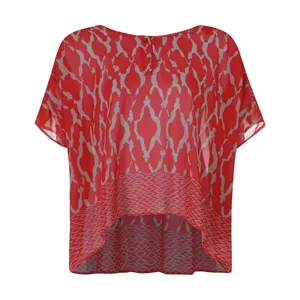 بلوز آستین کوتاه زنانه مدل حریر سمیرا