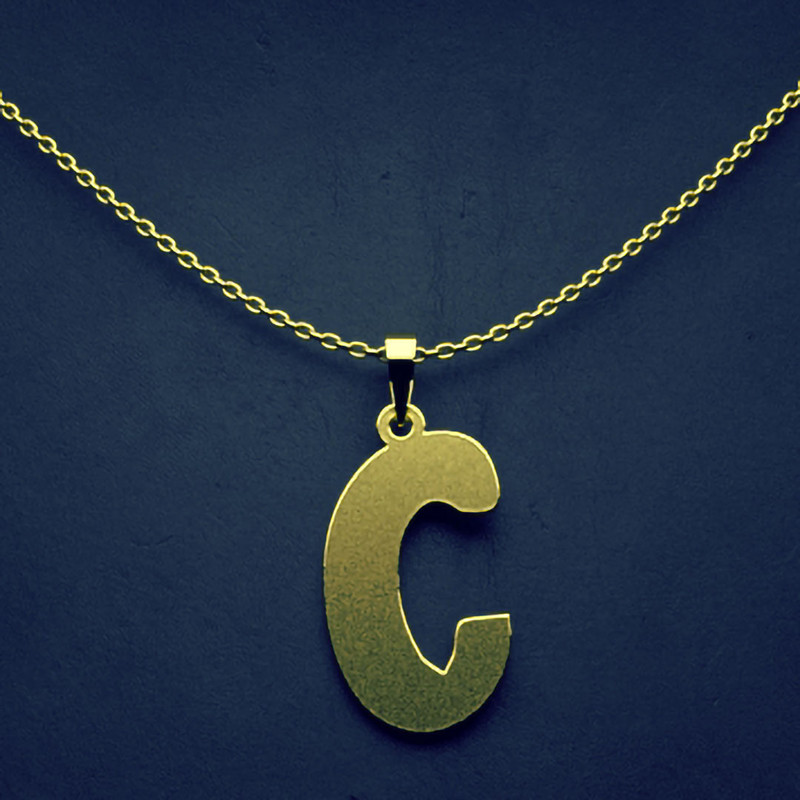 گردنبند طلا 18 عیار زنانه مدوپد مدل حرف C کد H2-1-1070